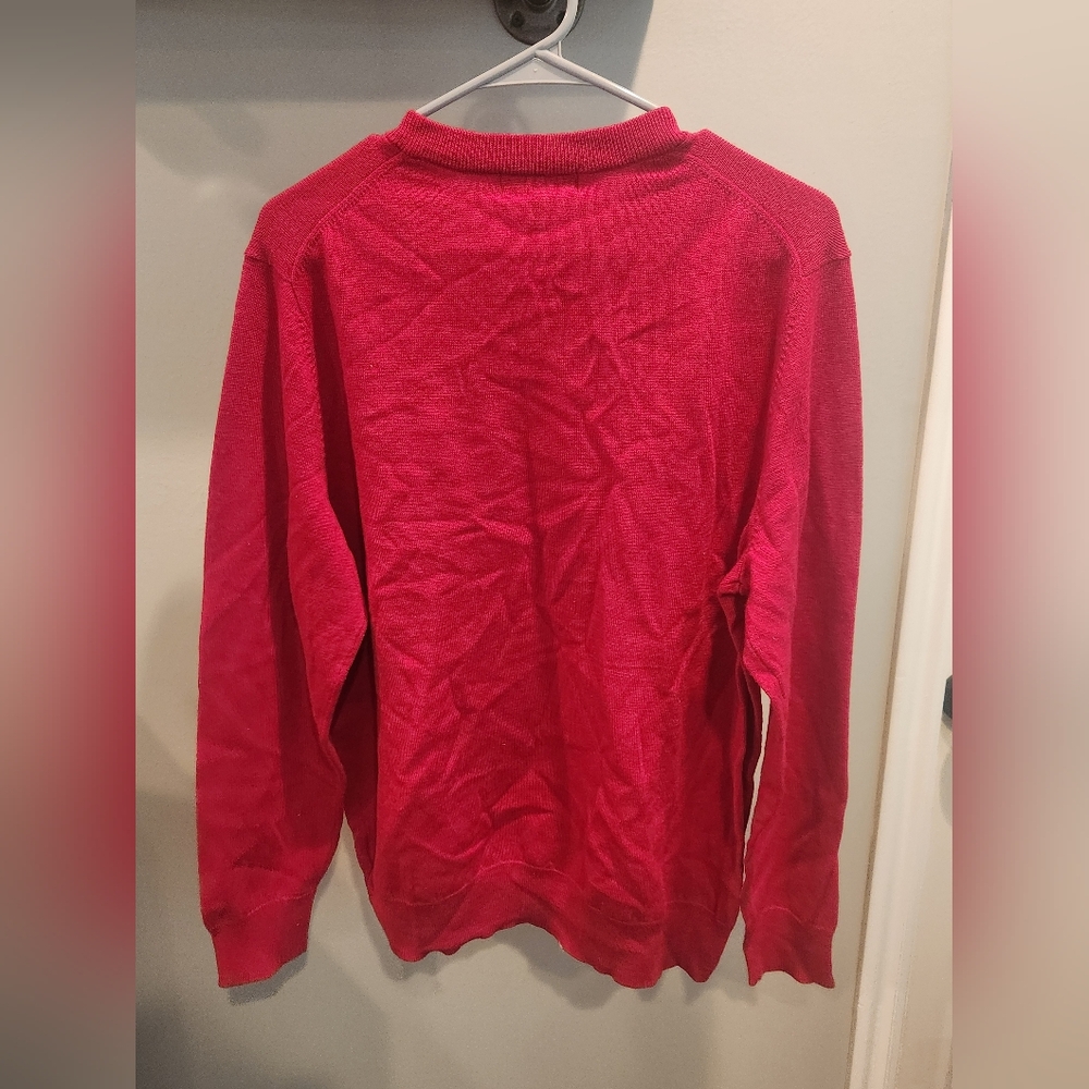 🆕️ Red Allen Solly 100% Merino Wool Sweater - Picture 6 of 12